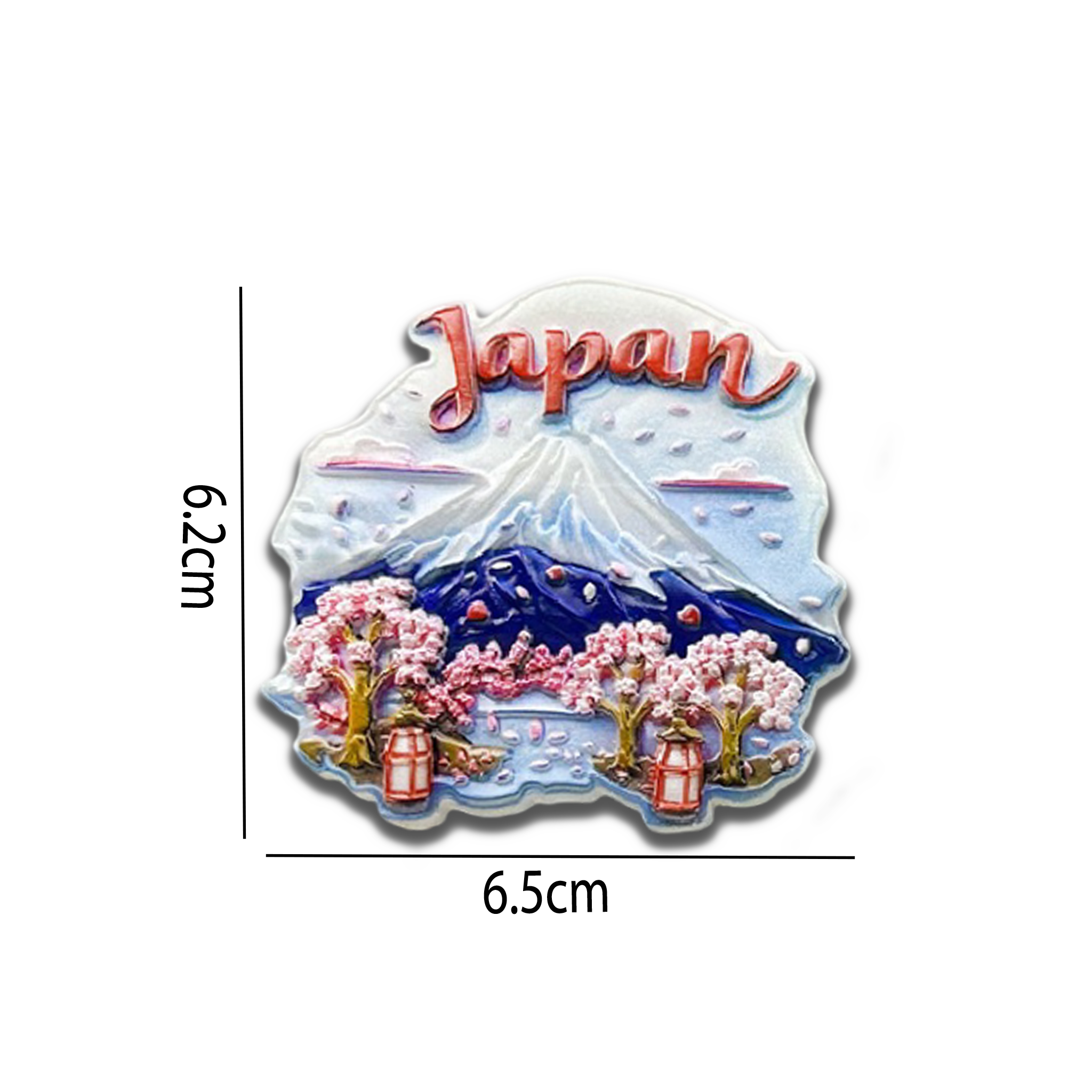Tokyo-Tiger Sakura And Mount Fuji Fridge Magnet