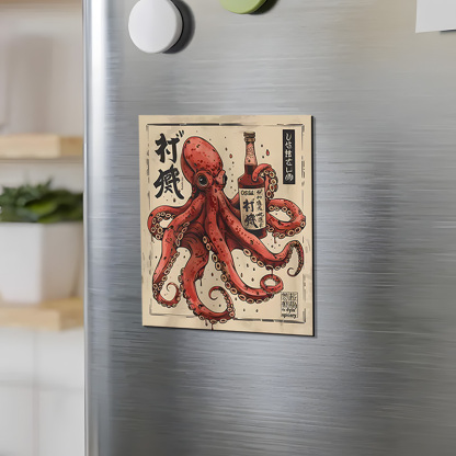 Tokyo-Tiger Osaka Saké Octopus Fridge Magnet