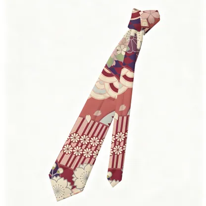 Tokyo-Tiger A Floral Fusion Necktie