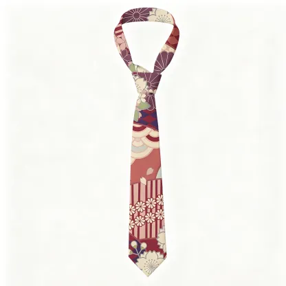 Tokyo-Tiger A Floral Fusion Necktie