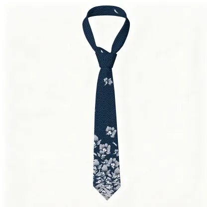 Tokyo-Tiger Falling Petals Necktie