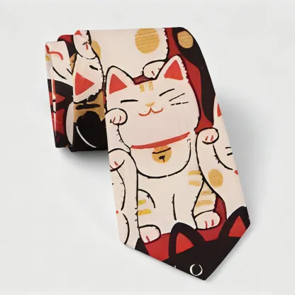 Tokyo-Tiger Lucky Cat Necktie