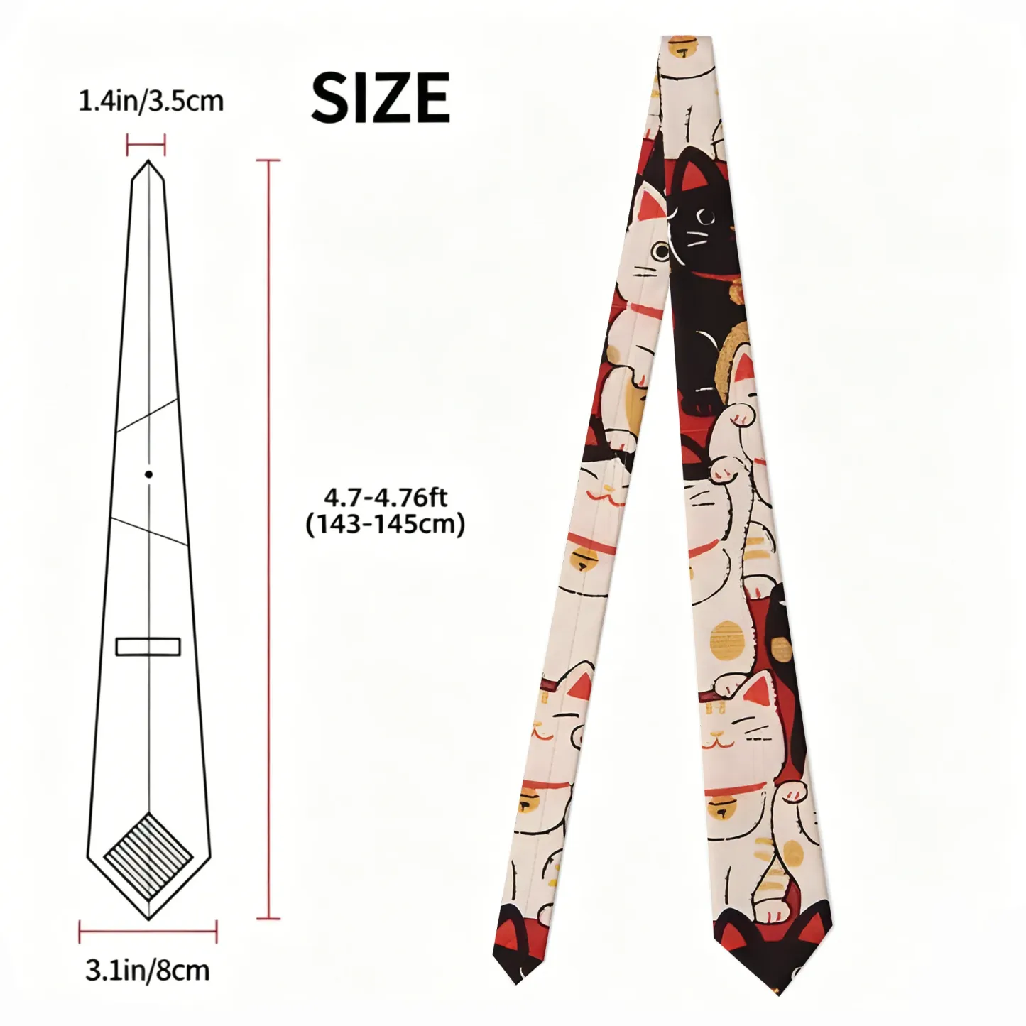 Tokyo-Tiger Lucky Cat Necktie