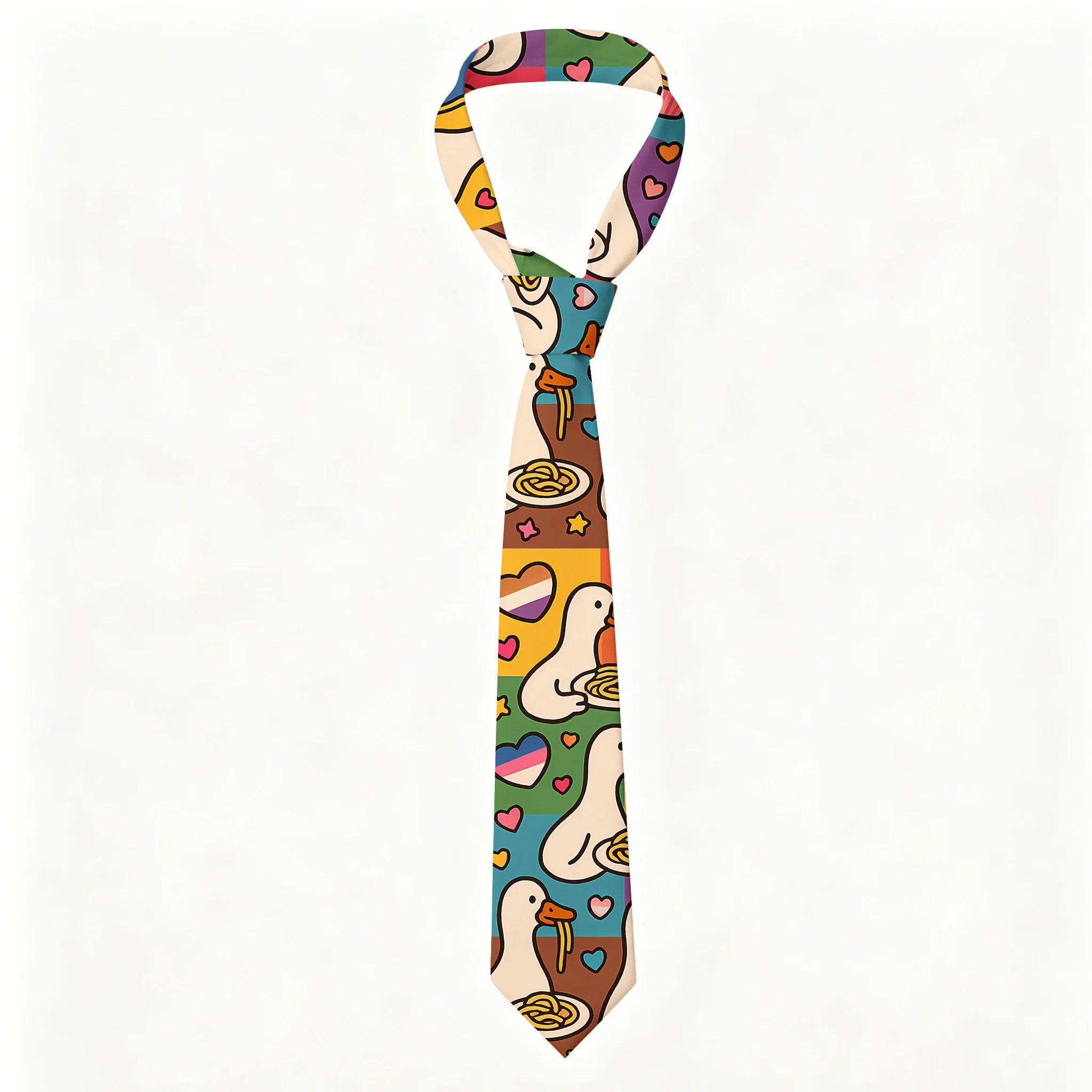 Tokyo-Tiger Pride japanese Goose Eat Spaghetti Necktie