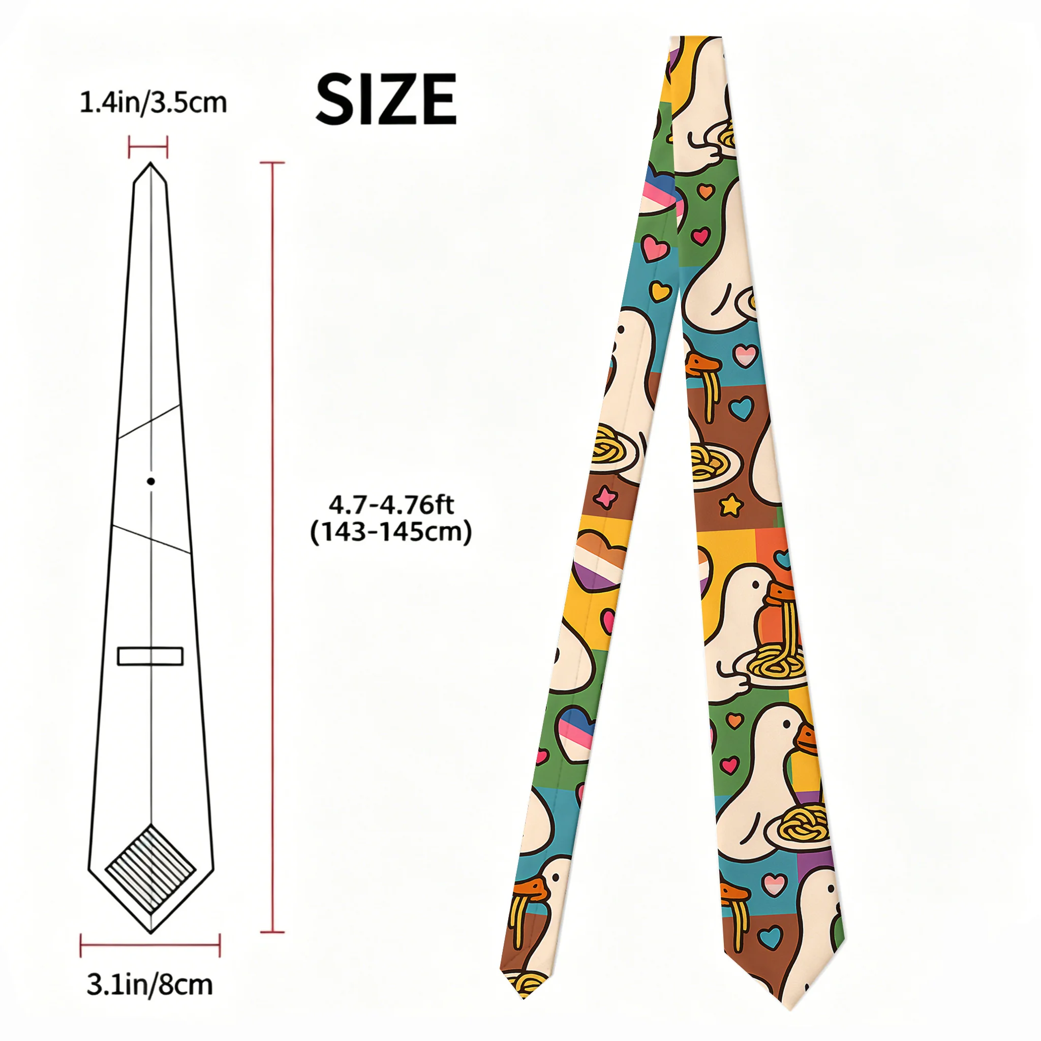Tokyo-Tiger Pride japanese Goose Eat Spaghetti Necktie