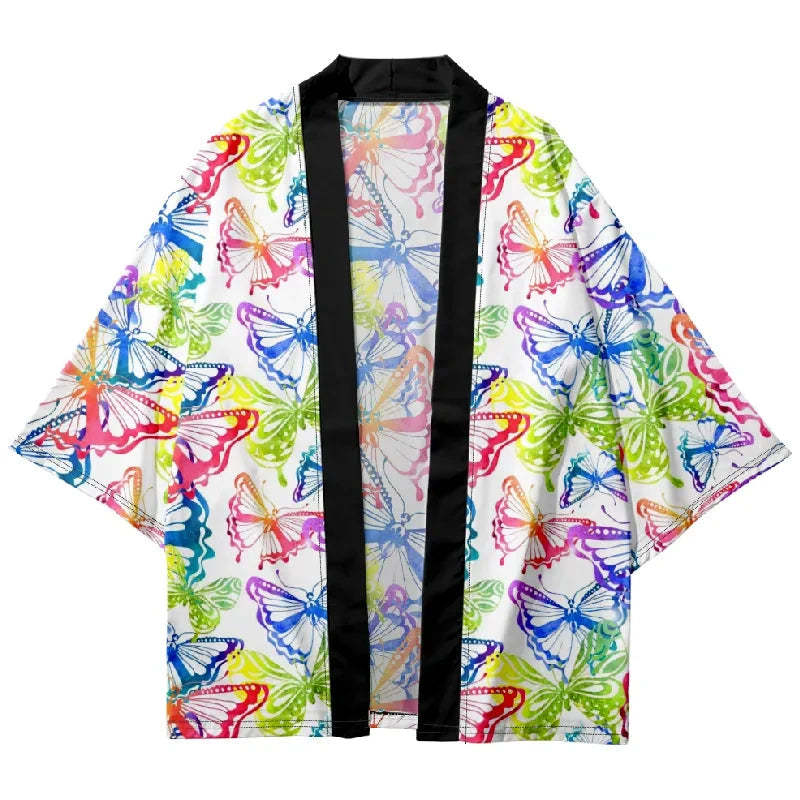Tokyo-Tiger Vivid Butterfly Japanese Kimono Cardigan Sale