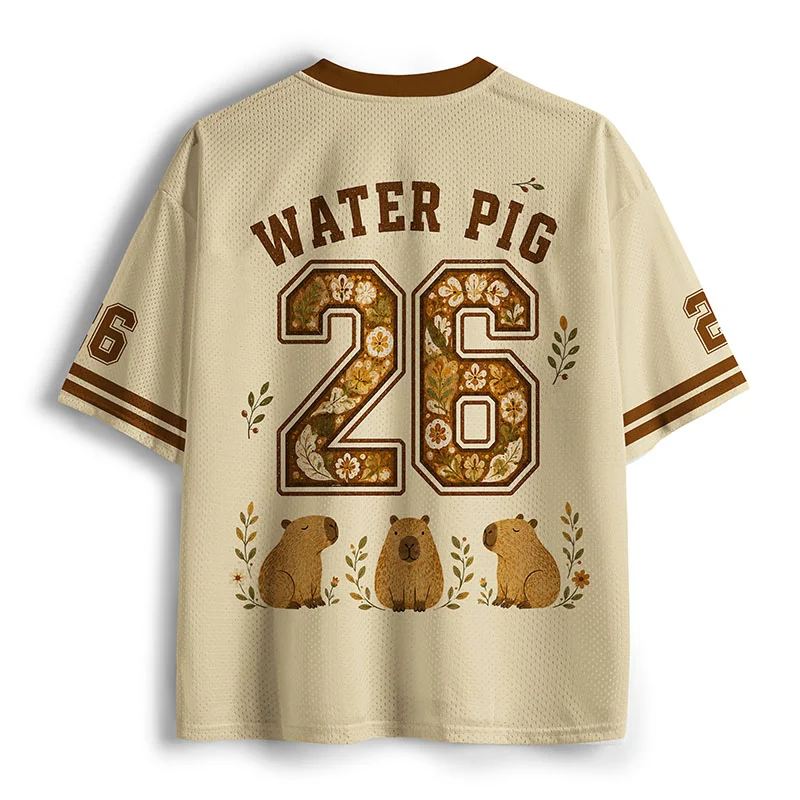 Tokyo-Tiger Cute Japanese Capybara Mesh Jersey