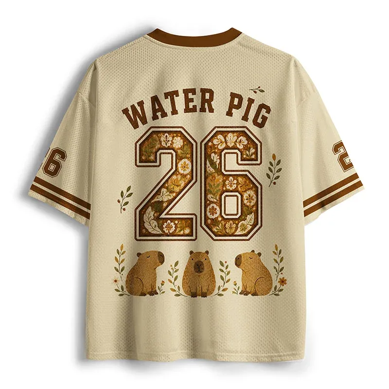 Tokyo-Tiger Cute Japanese Capybara Mesh Jersey