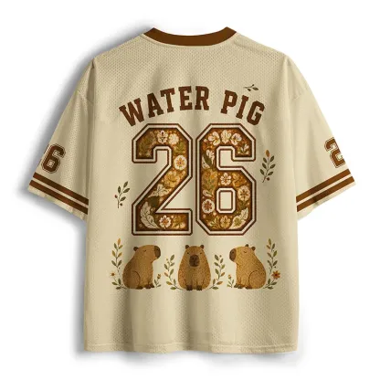 Tokyo-Tiger Cute Japanese Capybara Mesh Jersey
