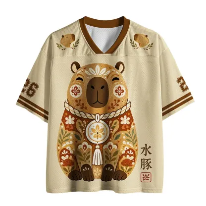 Tokyo-Tiger Cute Japanese Capybara Mesh Jersey