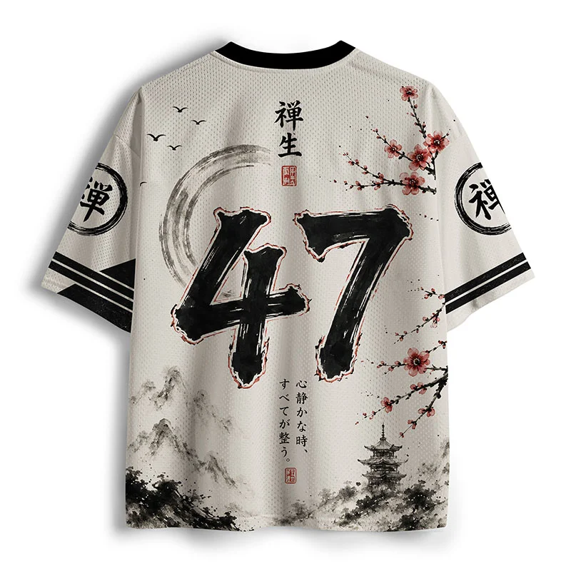 Tokyo-Tiger Plum Blossoms And Crows Mesh Jersey