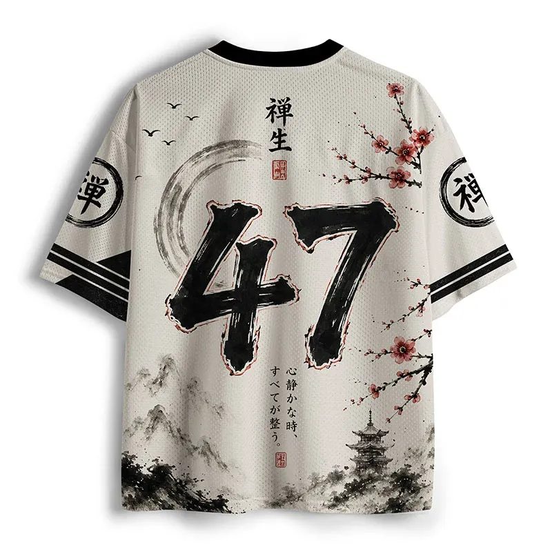 Tokyo-Tiger Plum Blossoms And Crows Mesh Jersey