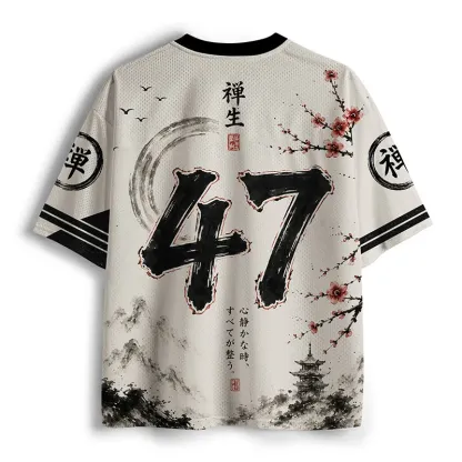 Tokyo-Tiger Plum Blossoms And Crows Mesh Jersey