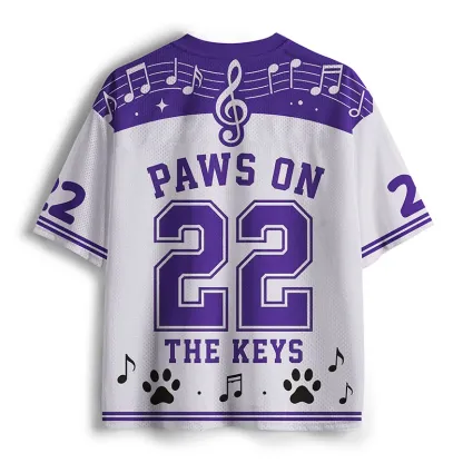 Tokyo-Tiger Cat Playing Music Mesh Jersey