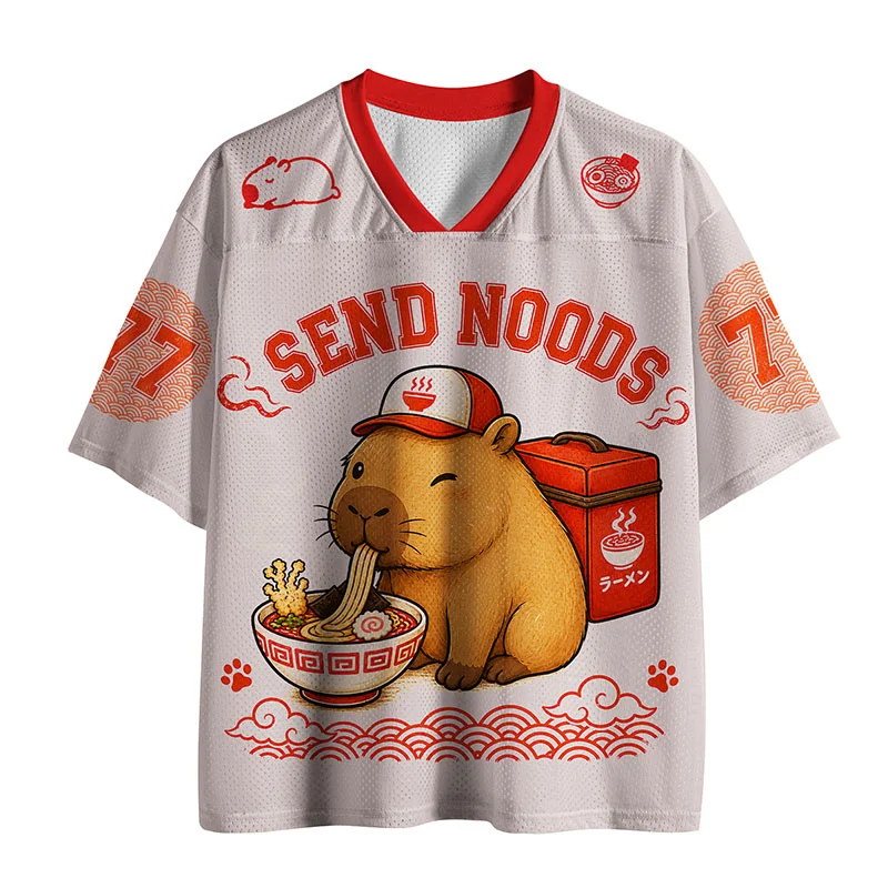Tokyo-Tiger Capybara Deliveryman Funny Mesh Jersey