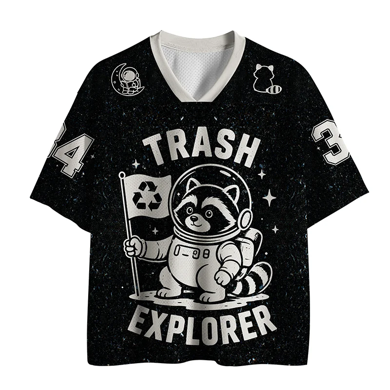 Tokyo-Tiger Raccoon Astronaut Funny Mesh Jersey
