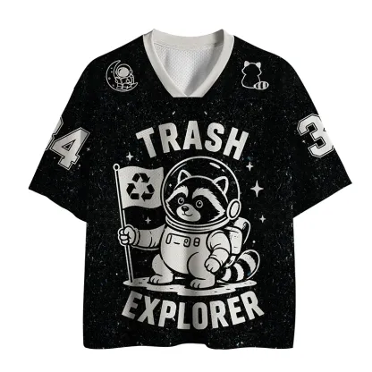 Tokyo-Tiger Raccoon Astronaut Funny Mesh Jersey