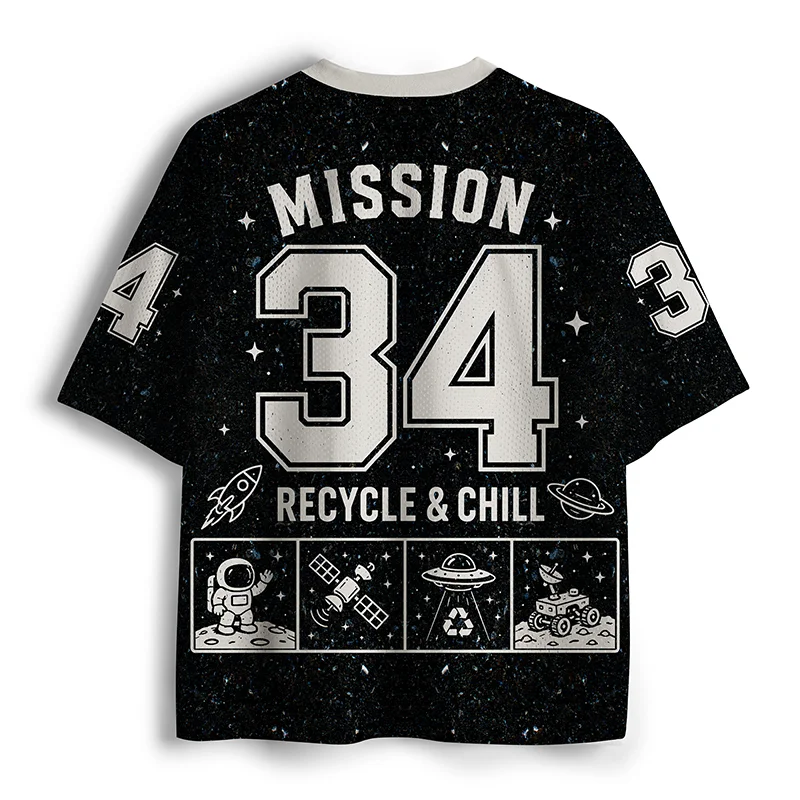 Tokyo-Tiger Raccoon Astronaut Funny Mesh Jersey