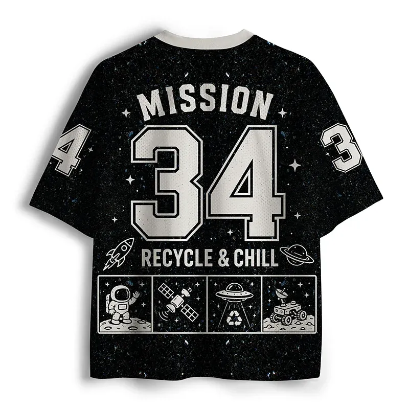 Tokyo-Tiger Raccoon Astronaut Funny Mesh Jersey