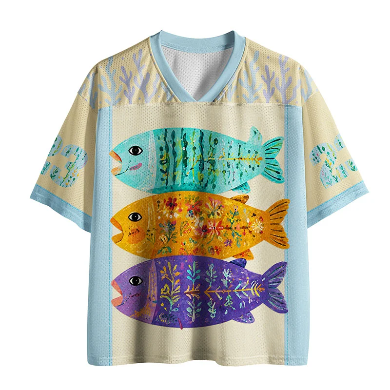 Tokyo-Tiger Three Fat Fish Funny Mesh Jersey