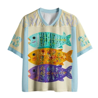 Tokyo-Tiger Three Fat Fish Funny Mesh Jersey