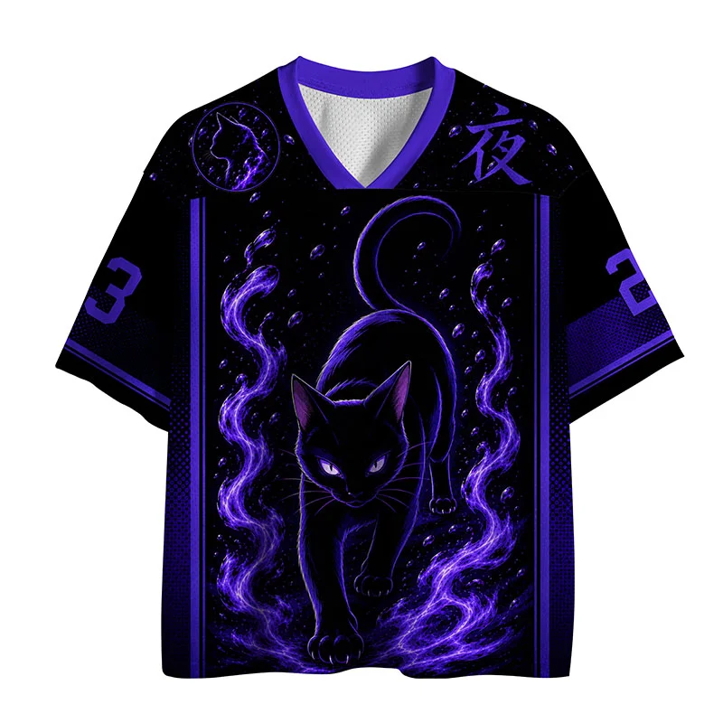 Tokyo-Tiger Black Cat In The Dark Mesh Jersey