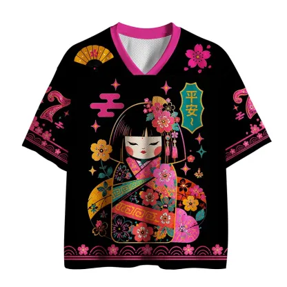 Tokyo-Tiger Geisha Kanji Mesh Jersey