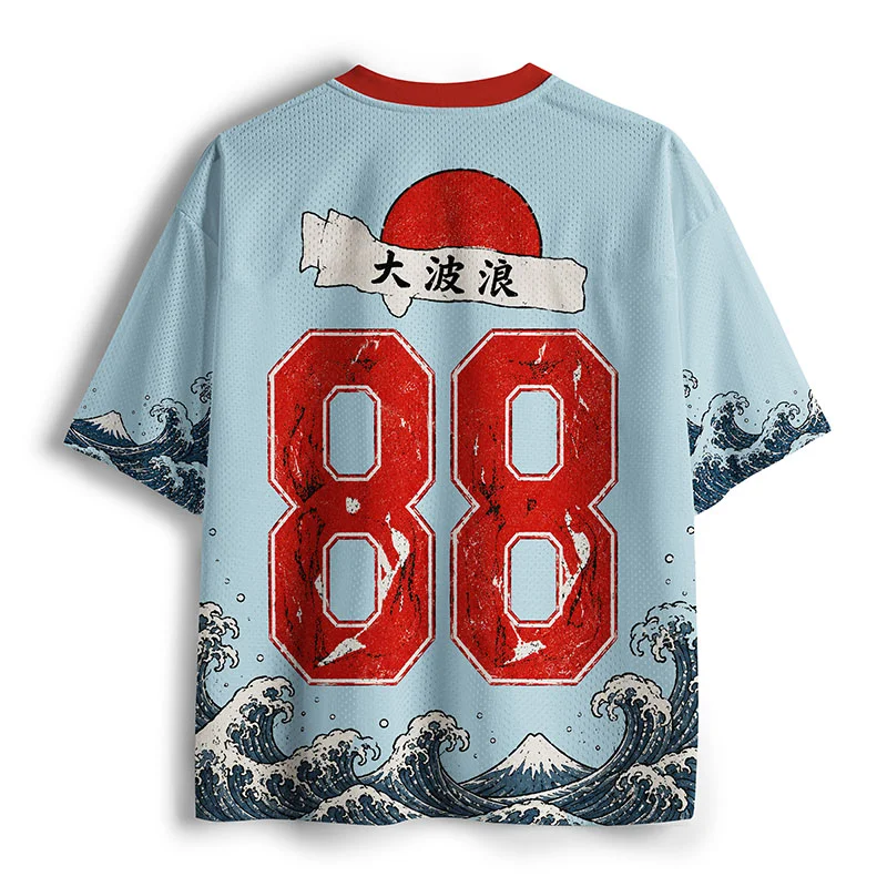 Tokyo-Tiger Octopus Drinking Funny Mesh Jersey