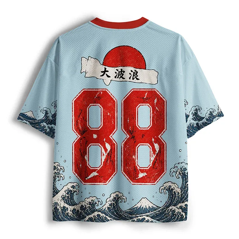 Tokyo-Tiger Octopus Drinking Funny Mesh Jersey