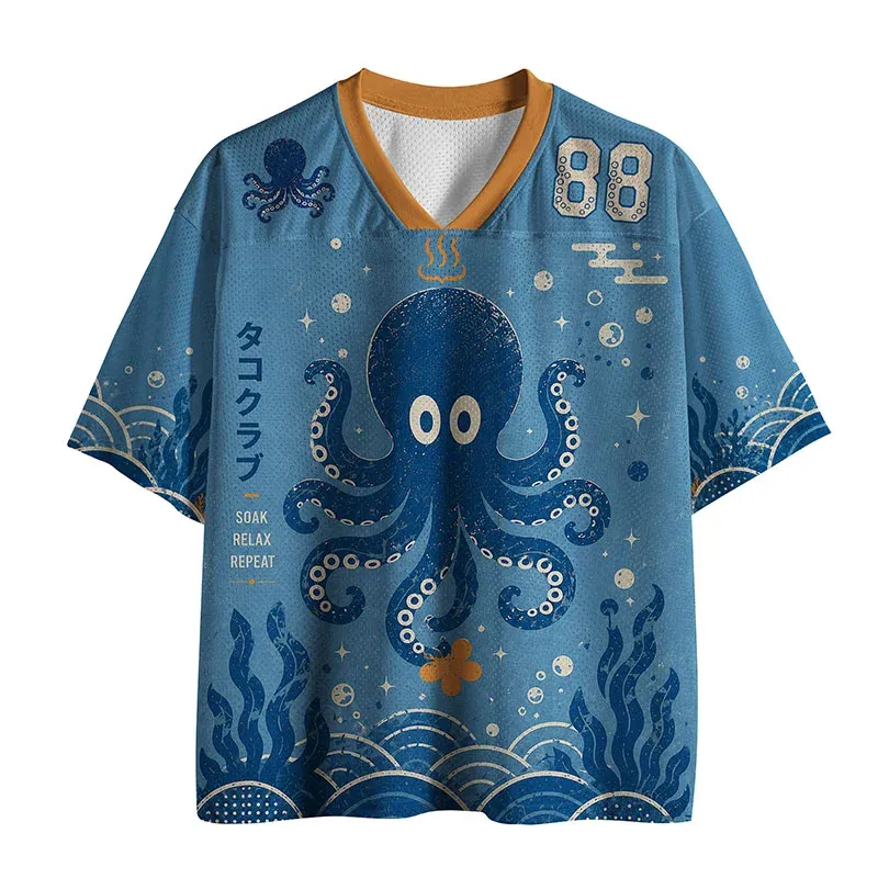 Tokyo-Tiger Cute Deep-sea Octopus Mesh Jersey Sale