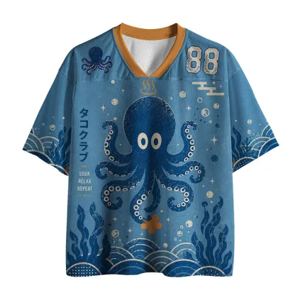 Tokyo-Tiger Cute Deep-sea Octopus Mesh Jersey