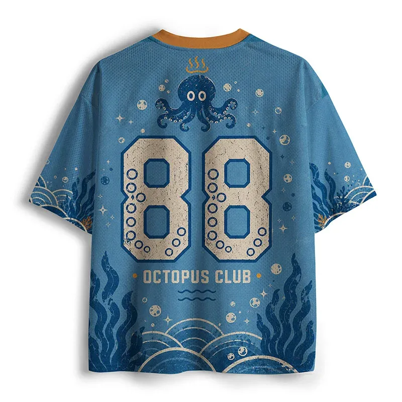 Tokyo-Tiger Cute Deep-sea Octopus Mesh Jersey