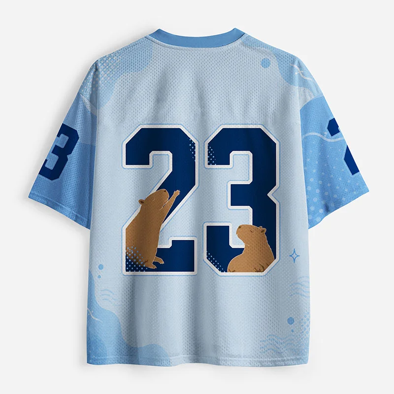 Tokyo-Tiger Lazy Capybara Mesh Jersey