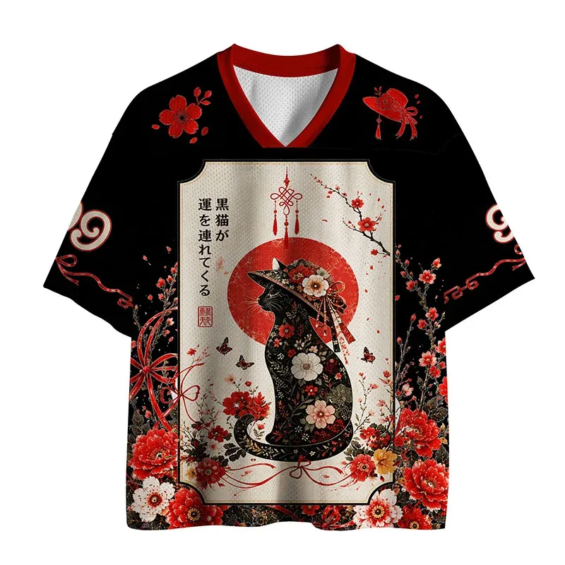 Tokyo-Tiger Black Cat Bring Good Luck Mesh Jersey Sale