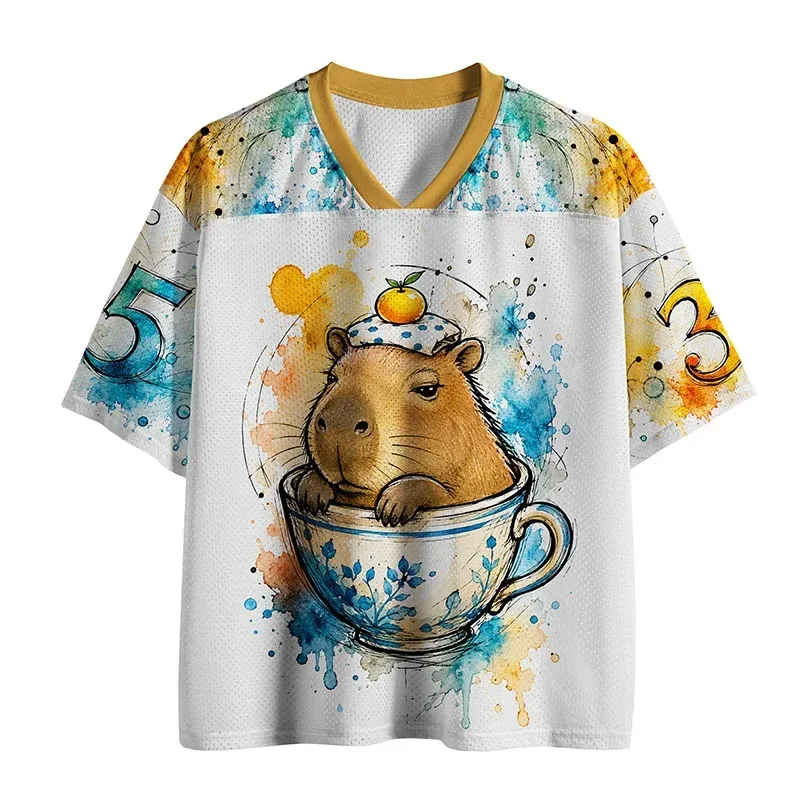 Tokyo-Tiger Capybara In A Teacup Mesh Jersey Sale