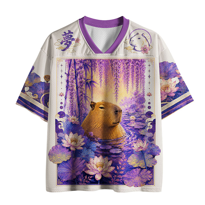 Tokyo-Tiger Capybaras In The Lotus Pond Mesh Jersey Sale