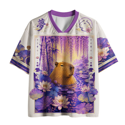 Tokyo-Tiger Capybaras In The Lotus Pond Mesh Jersey