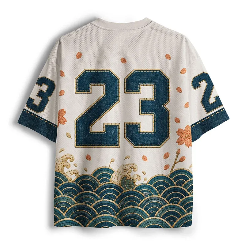 Tokyo-Tiger Capybar Splicing Mesh Jersey
