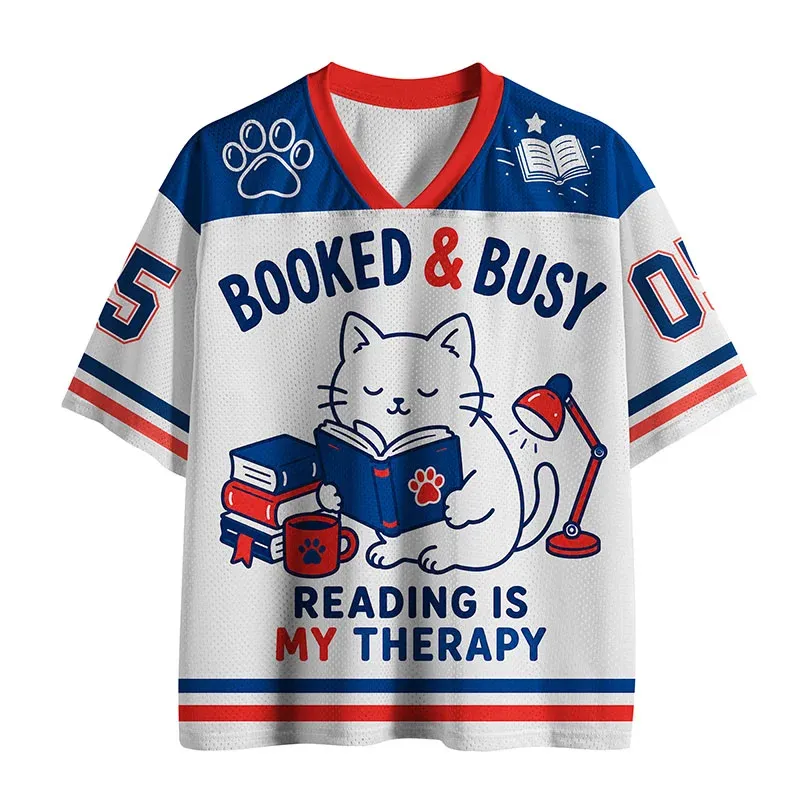 Tokyo-Tiger Cat Reading Funny Mesh Jersey Sale