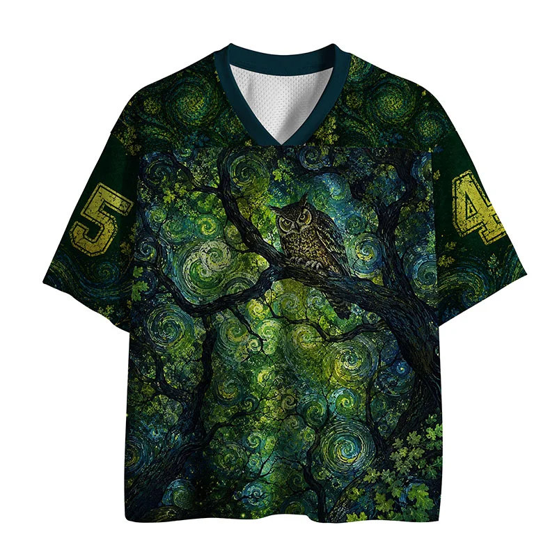 Tokyo-Tiger Psychedelic Owl Mesh Jersey
