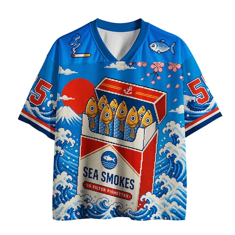 Tokyo-Tiger Sardine Cigarettes Mesh Jersey