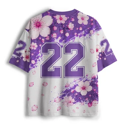 Tokyo-Tiger Cat Among Sakura Mesh Jersey