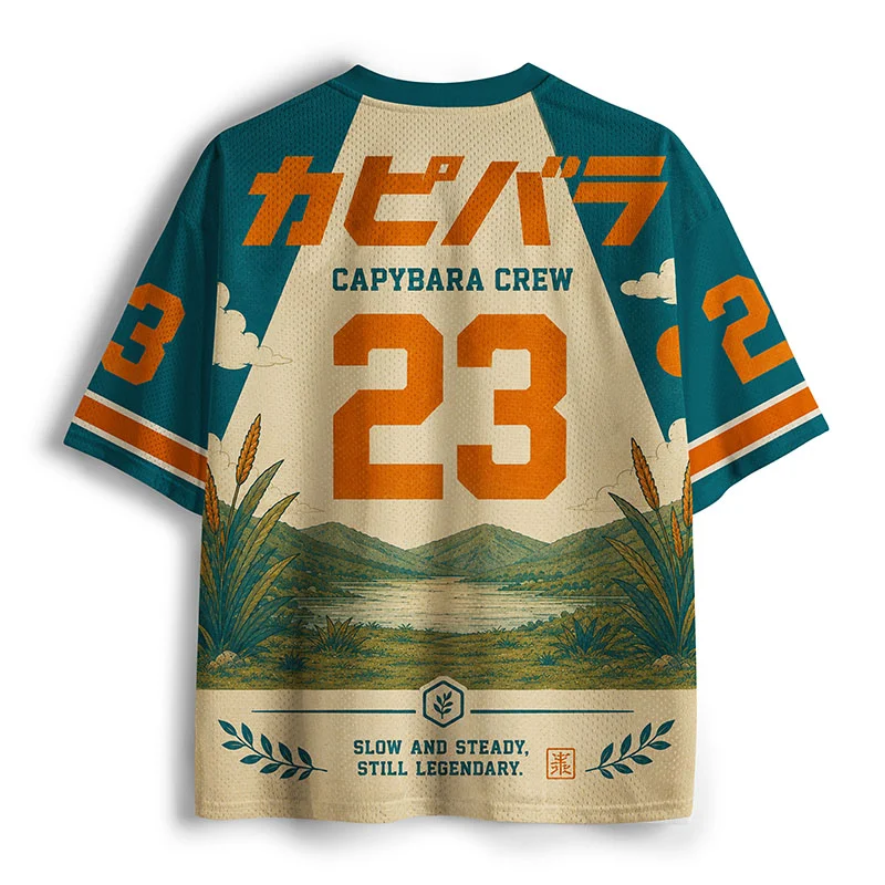 Tokyo-Tiger Handsome Capybara Funny Mesh Jersey