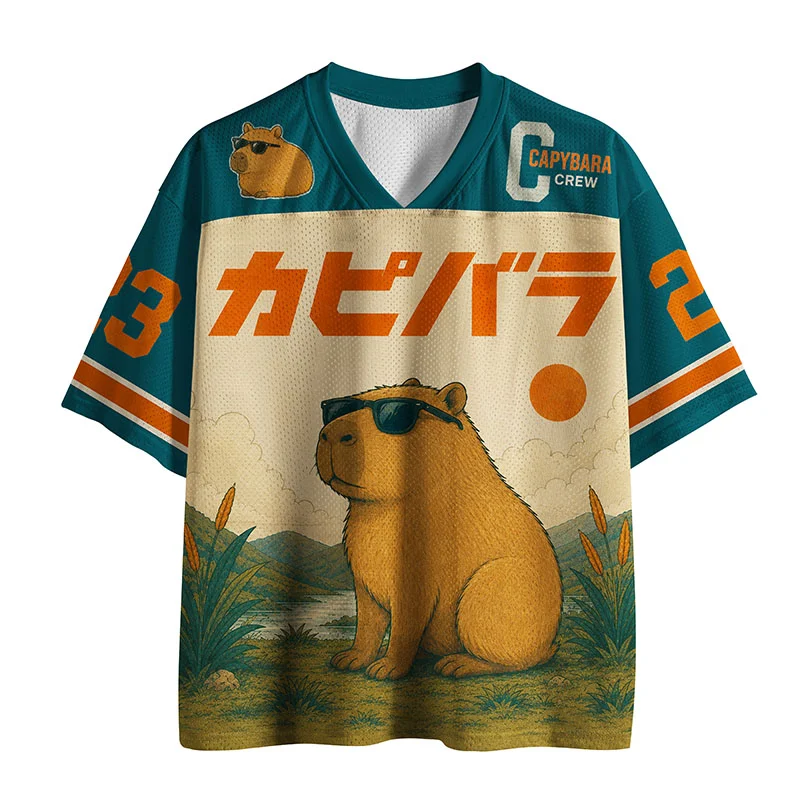 Tokyo-Tiger Handsome Capybara Funny Mesh Jersey Sale
