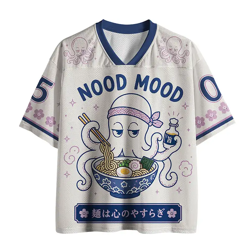 Tokyo-Tiger Octopus Eating Japan Ramen Mesh Jersey