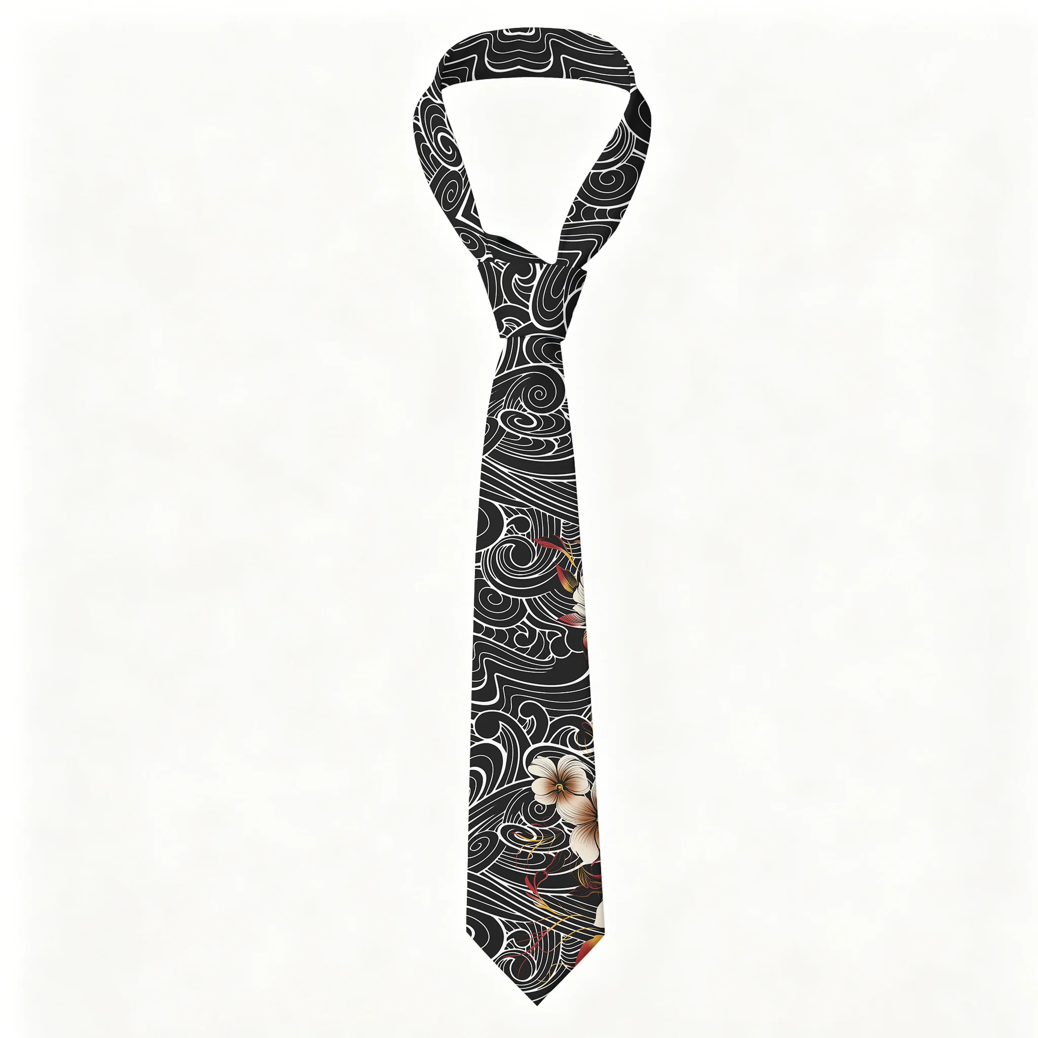 Tokyo-Tiger Floral Whirl Necktie