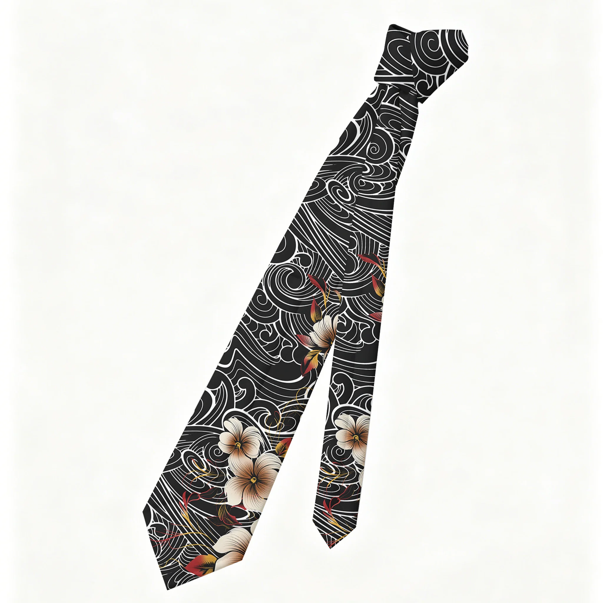 Tokyo-Tiger Floral Whirl Necktie