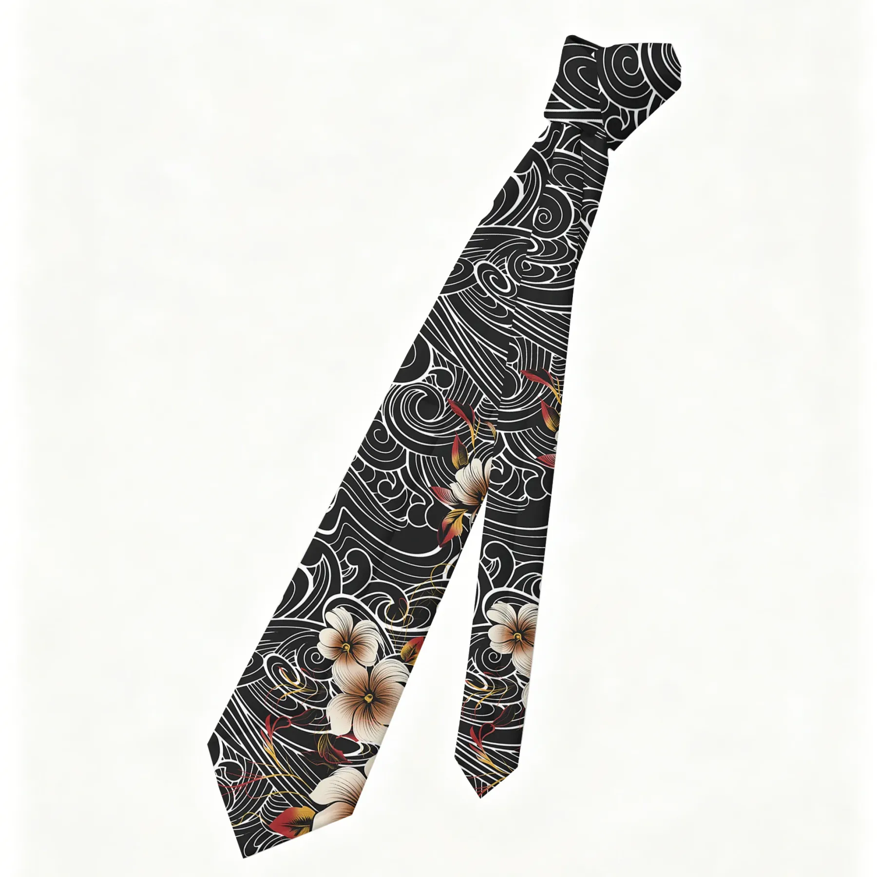 Tokyo-Tiger Floral Whirl Necktie
