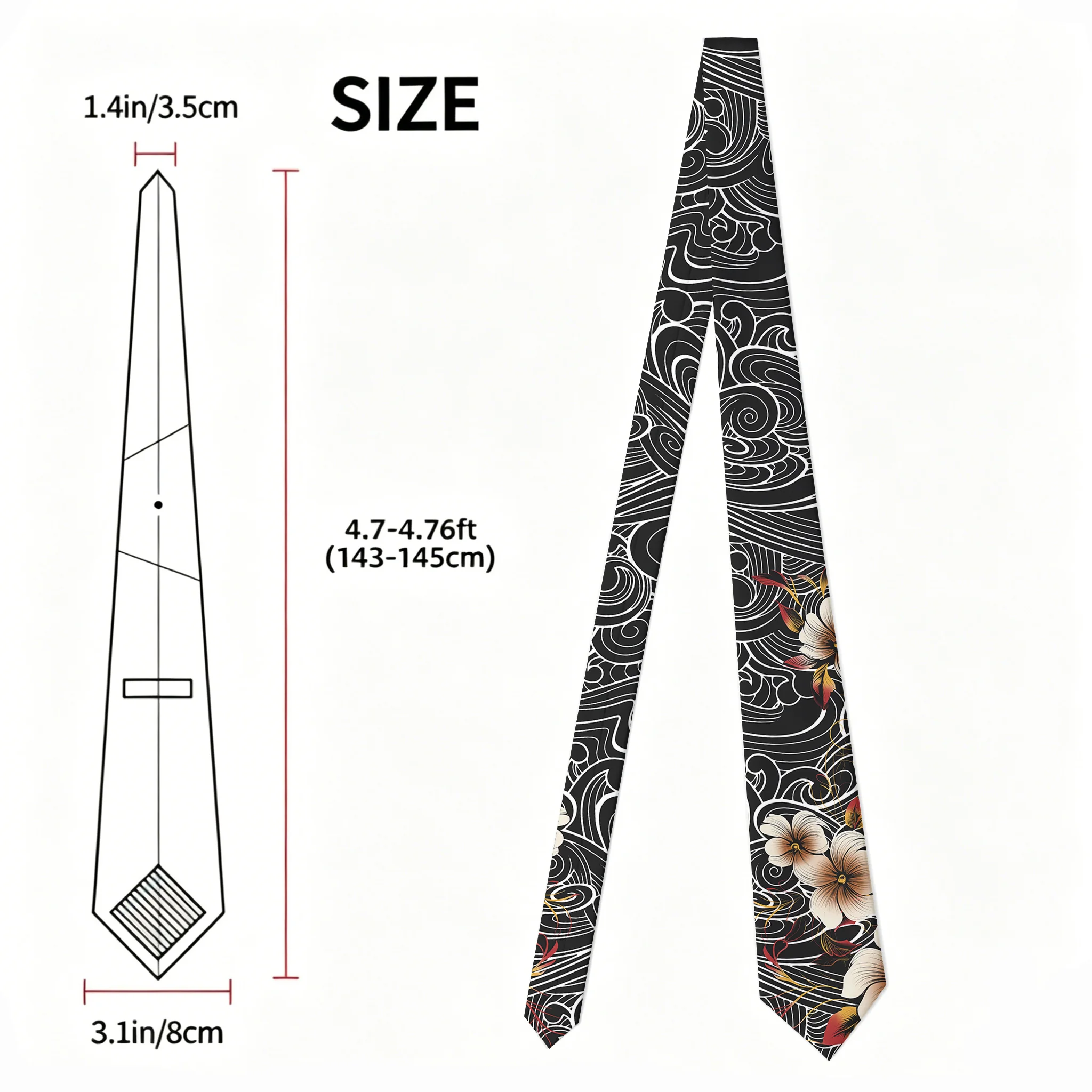 Tokyo-Tiger Floral Whirl Necktie