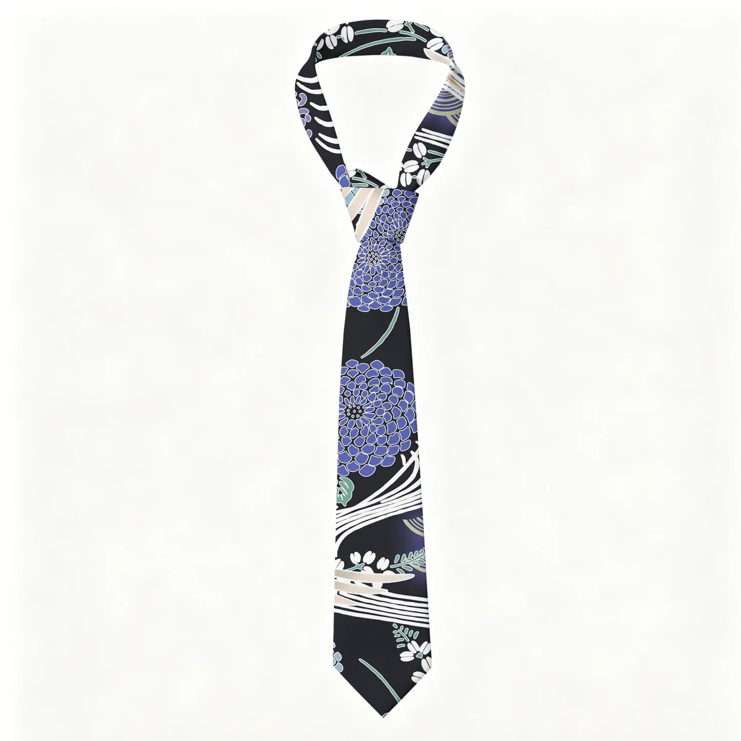 Tokyo-Tiger Cranes And Blooms Necktie Sale